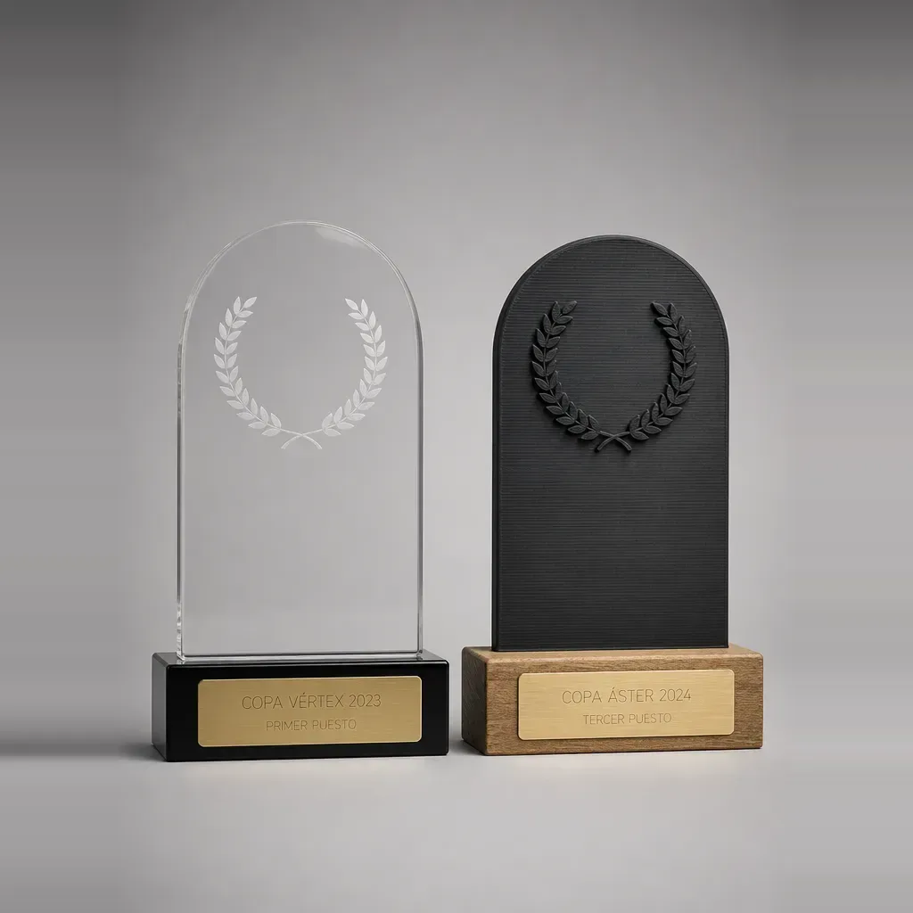 Plaques commemoratives personalitzades en diferents formats.