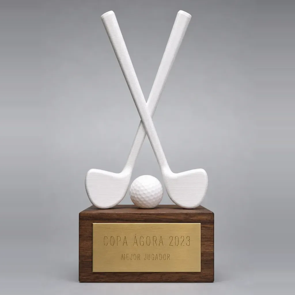 Trofeu de golf imprès en 3D.
